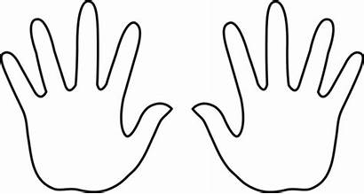 Hand Coloring Pages Outline Hands Printable Sheets