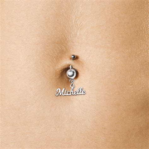 Exclusive Custom Name Navel Or Belly Button Ring Pg