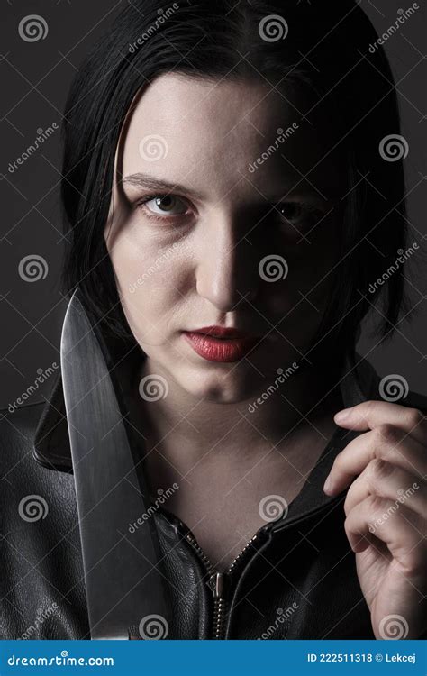 Woman With Knife Stock Photo Image Of Danger Girl 222511318