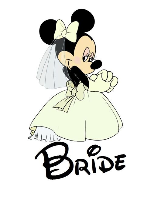 Minnie Bride Mickey Mouse Art Disney Bride Mickey Mouse