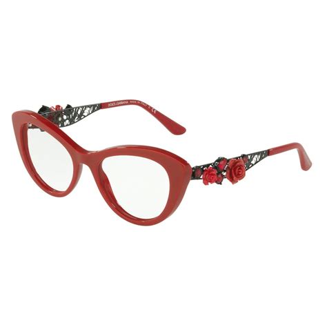 Dolce And Gabbana 0dg3265b Optical Cat Eye Womens Eyeglasses Size 51 Red