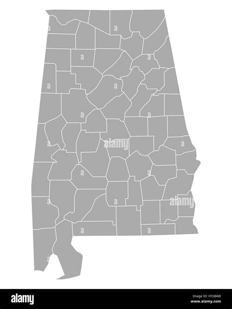 Map Alabama County Map Usa Black And White Stock Photos And Images Alamy