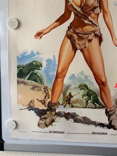 One Million Years Bc 1966 British Uk Quad Film Poster Hammer
