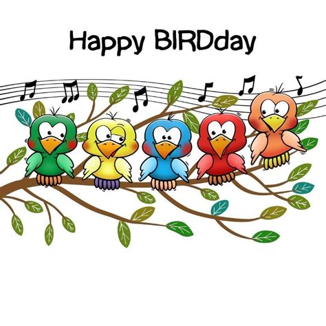 5 Little Birds ♥ Happy Birthday Happy Birthday Birds Happy Birthday