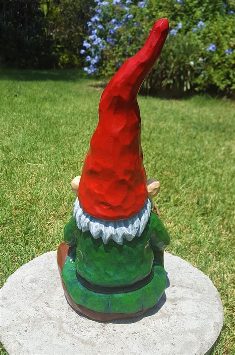 Large Gnome Garden Gnome Solid Cement Garden Etsy