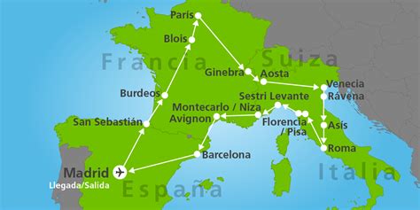 Europa Turista Viaje Por España Francia E Italia