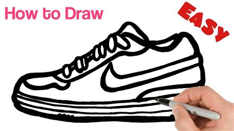 How To Draw Nike Sneakers Shoes Easy Art Tutorial Youtube