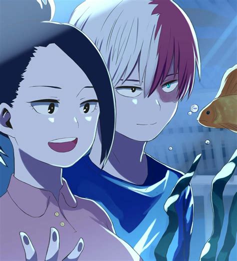 Todoroki Shouto And Yaoyorozu Momo Dibujos Anime De Amor Personajes De