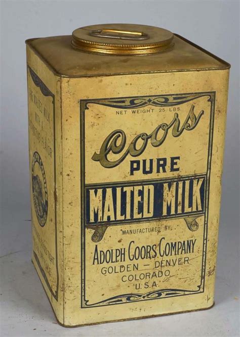 Coors Pure Malted Milk 25 Lbs Tin With Lid
