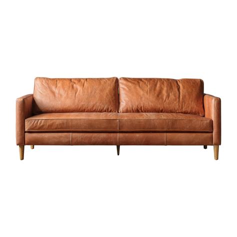Citadel Leather Sofa In Vintage Brown Inside Inspo