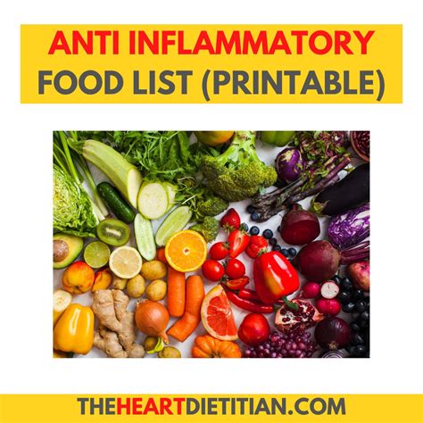 Anti Inflammatory Food List Pdf Is Free To Download The Heart Dietitian