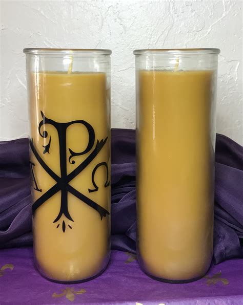 catholic blessed beeswax candles etsy