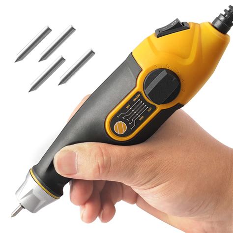Buy Utoolengraver Pen With Letternumber Stencil 24w Handheld Etching