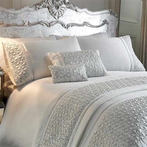 White Duvet Covers Satin Sequin Sparkle Glamour Luxury Quilt Cover