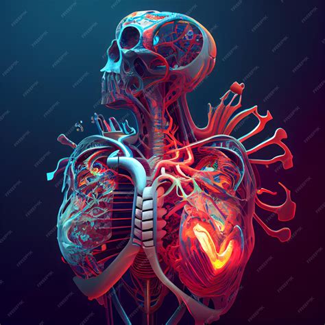 Premium Ai Image Human Heart And Lungs Anatomy For Medical Concept 3d