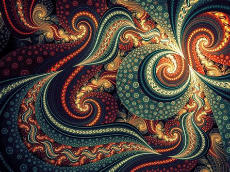 Wallpaper Fractal Spiral Abstract Desktop Wallpaper Hd Image