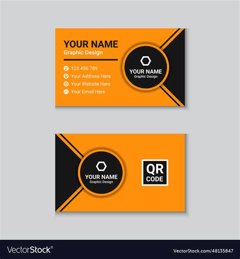 Modern Business Card Template Royalty Free Vector Image