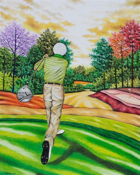 A Sampling Of Valentino Dixons Surreal Golf Drawings Golf News And