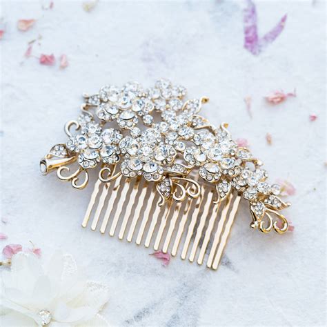 Diana Asymmetric Crystal Hair Comb By Lola And Alice