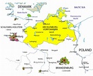 Map of Mecklenburg in Germany