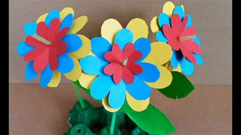 Paper Flower Craft Ideas Easy Paper Craft How To Make Paper Flowers