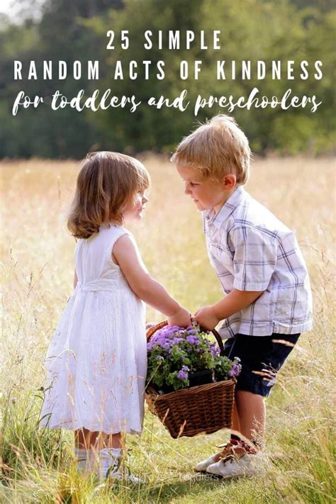 25 Simple Random Acts Of Kindness For Toddlers And Preschoolers