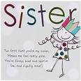 funny birthday card messages for sister