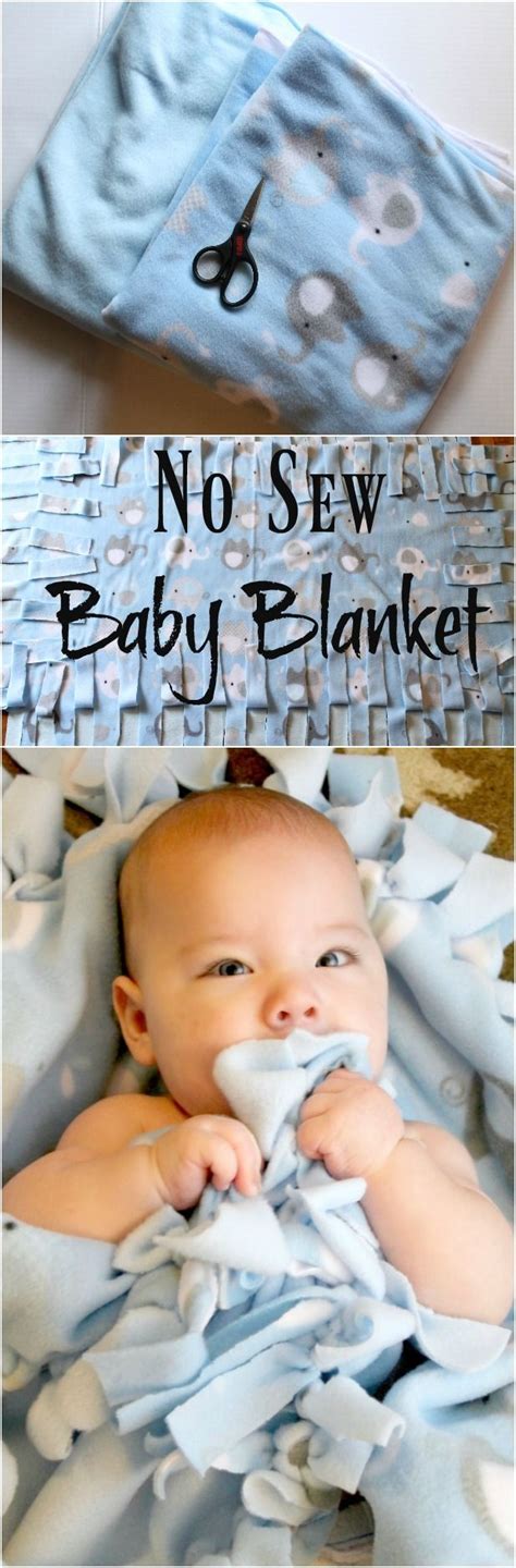 How To Make A No Sew Baby Blanket No Sew Fleece Blanket Tutorial Diy