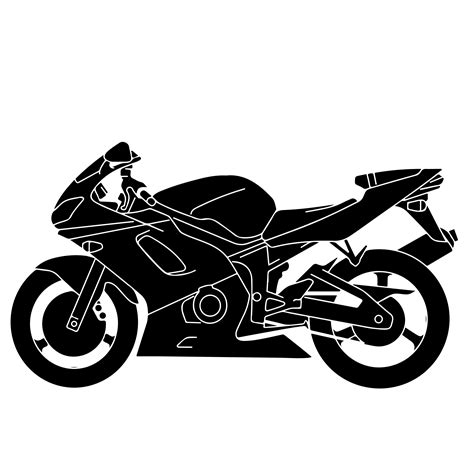 Silhouettes Motorcycle Silhouette Vector Desenhos Stencil Vetores