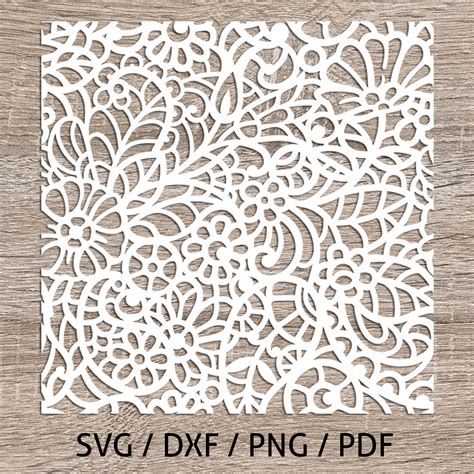 Lace Floral Pattern SVG PNG Cutting File Inspire Uplift