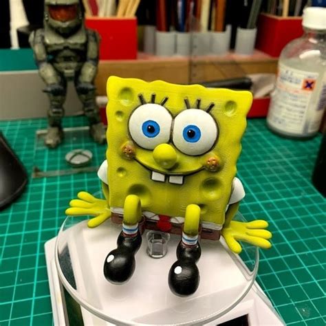 3d Printed Spongebob Easy Print No Support • Made With Elegoo Mars