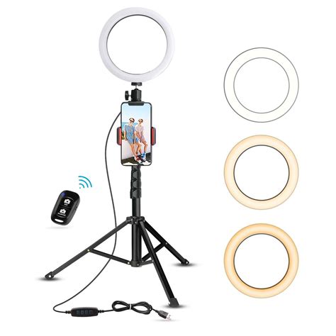 led ring light phone tripod makeup stream selfie 豊富な品