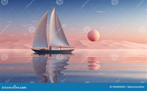 A Sailboat On The Water Stock Illustration Illustration Of Sail