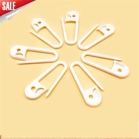 Large Size 3cm White Plastic Safety Pins In U Shaped Good For Knitting