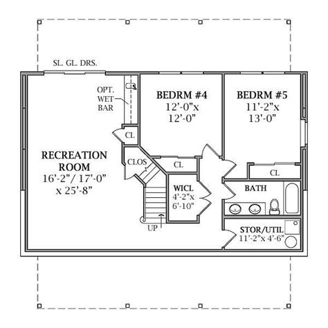 Optional Walk Out Basement Plan Lakeview House Jhmrad 140312