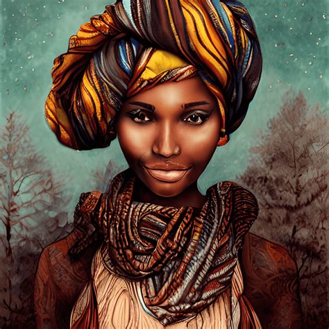 Beautiful Caramel Skin Tone African Woman Afro · Creative Fabrica