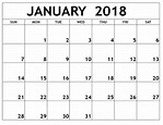 January 2018 Printable Calendar – Printable Calendar Templates