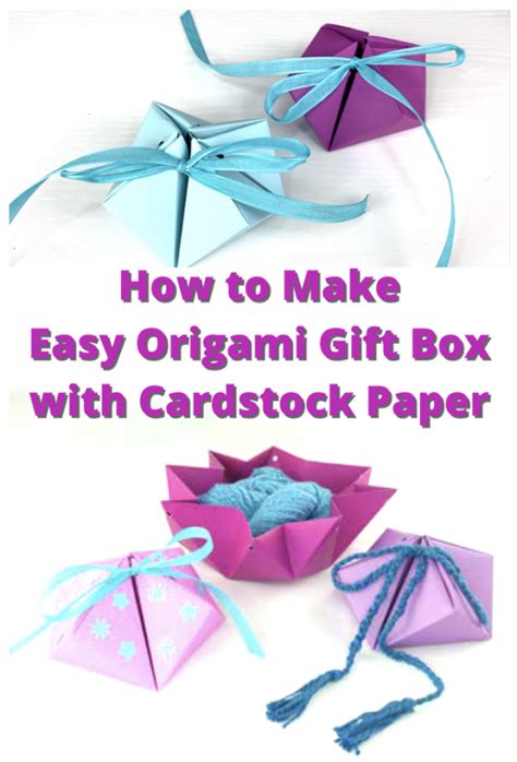 How To Fold An Origami T Box With Cardstock Paper Easy Beginner Diy