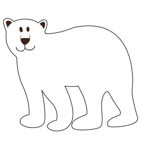 Polar Bear Clip Art Black And White Free Clipart 9 Clipartix