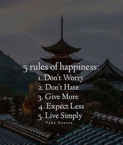 Inspirational Positive Quotes 5 Rules Of Happiness Positive Quotes