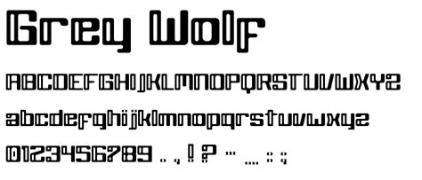 Grey Wolf Font Techno Various