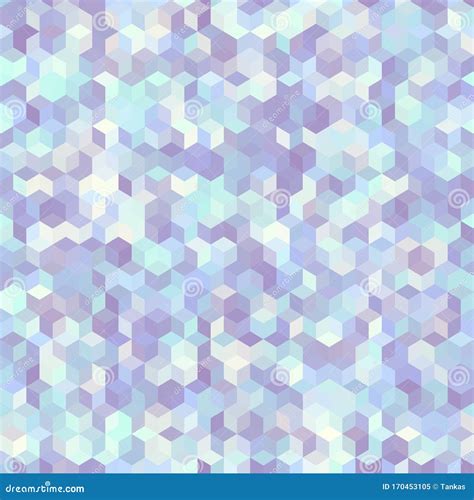 Geometric Seamless Pattern Of A Cubes In Low Poly Style Stock Vector