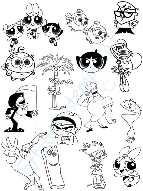 Cartoon Network Tattoo Flash Sheet Etsy
