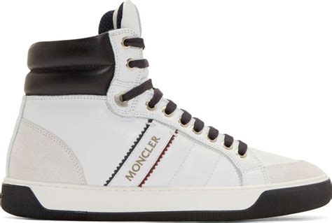Moncler White Leather High Top Sneakers High Top Sneakers Sneakers