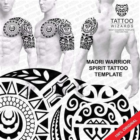 Maori Warrior Spirit Vector Tattoo Template Stencil Tattoo Wizards