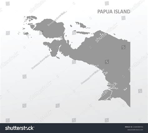 Papua Island Subdivisions Indonesia Provinces Indonesia Stock Vector
