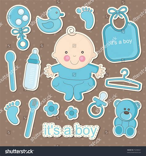 Cute Baby Elements Vector Illustration 75298021