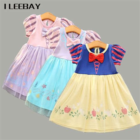 Baby Girl Floral Clothing Kids Snow White Belle Sofia Princess Dress