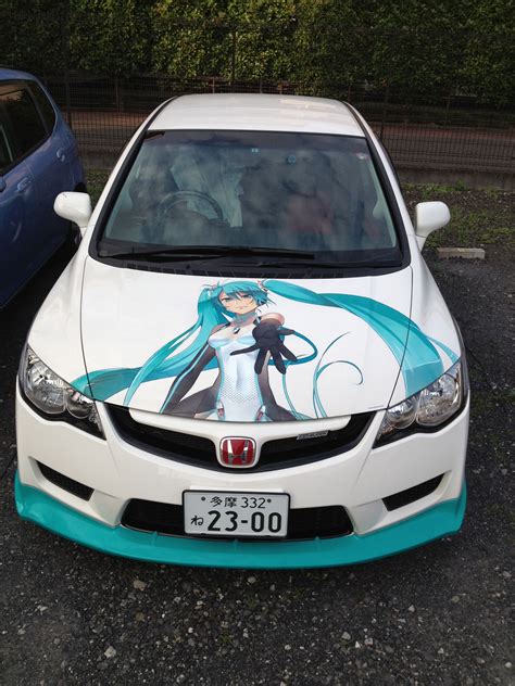 Hatsune Miku Car Front I Need This Car Like Now Anime Manga