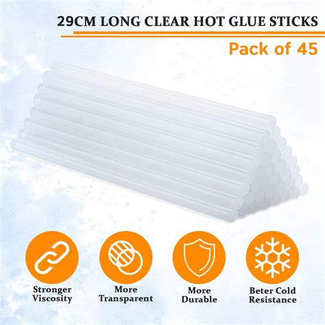 Made In The Uk Extra Long Glue Sticks For Glue Gun 29cm Long High Quality Clear Hot Glue Sticks